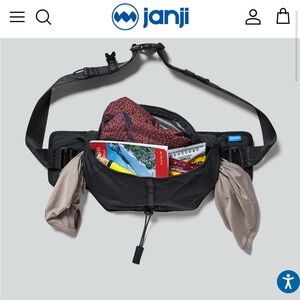 Janji black Multipass Sling Bag - new